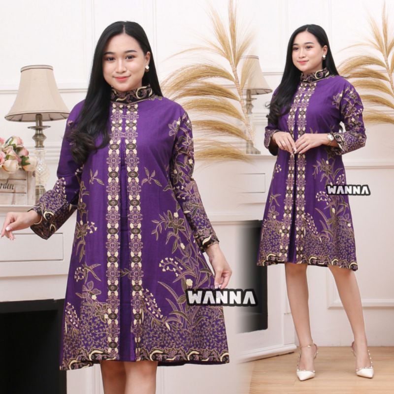 TUNIK BATIK CANTIK TERBARU ATASAN WANITA MODERN BAJU KERJA ELEGAN
