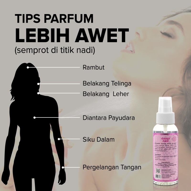 BODY MIST WANITA DAN PRIA BRASOV COLOGNE SPRAY 100ml