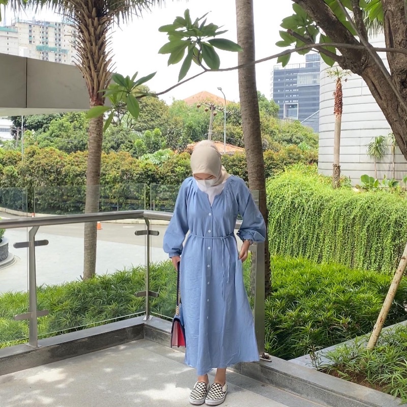 AORA LINEN DRESS|DRESS WANITA|ATASAN LINEN|DRESS LINEN|BAJU WANITA|BAHAN LINEN|KEMEJA LINEN