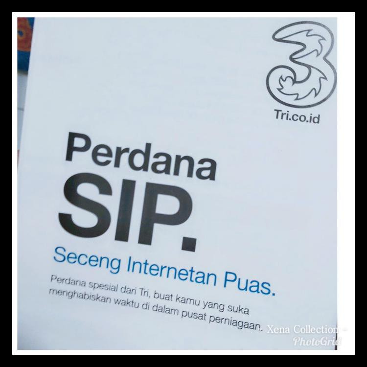 Kartu Perdana Tri Sip 25Gb 25Rb / Perdana 3 Sip Three Aon / Kartu Mall Kode 14