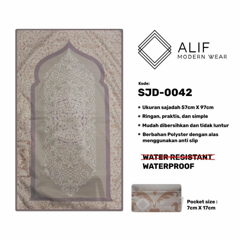 Sajadah Travel - Sajadah Pouch - Sajadah antislip Alif