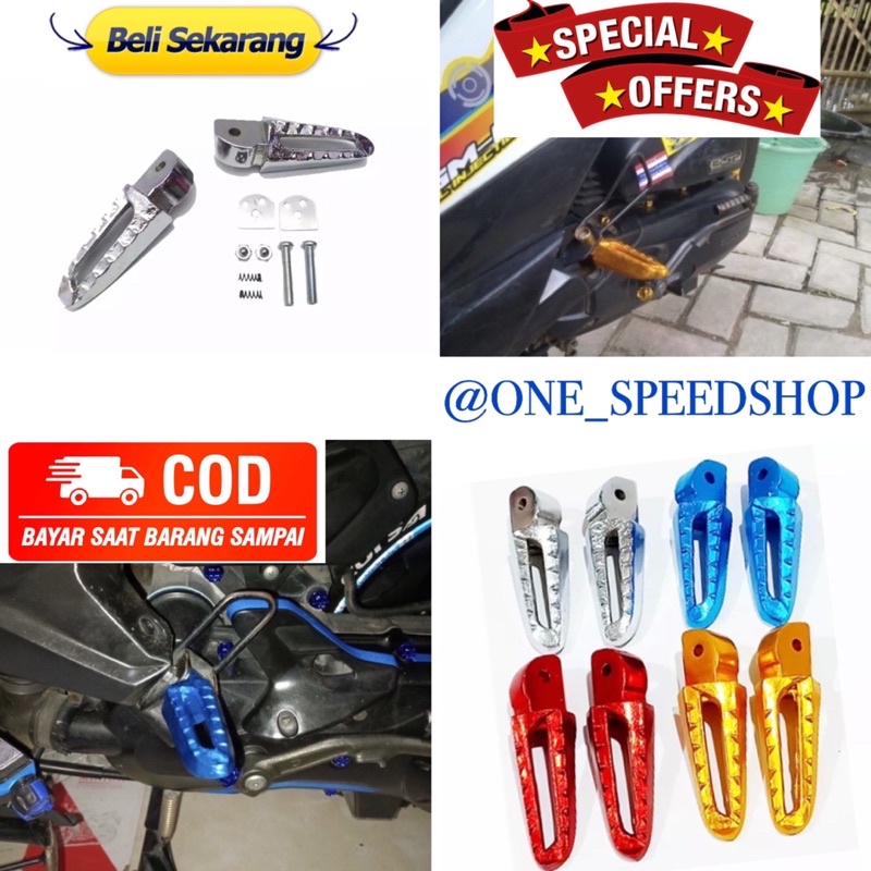 Step pijakan kaki injakan kaki belakang chrome chrom krum beat old scoopy vario 110 beat fi dll