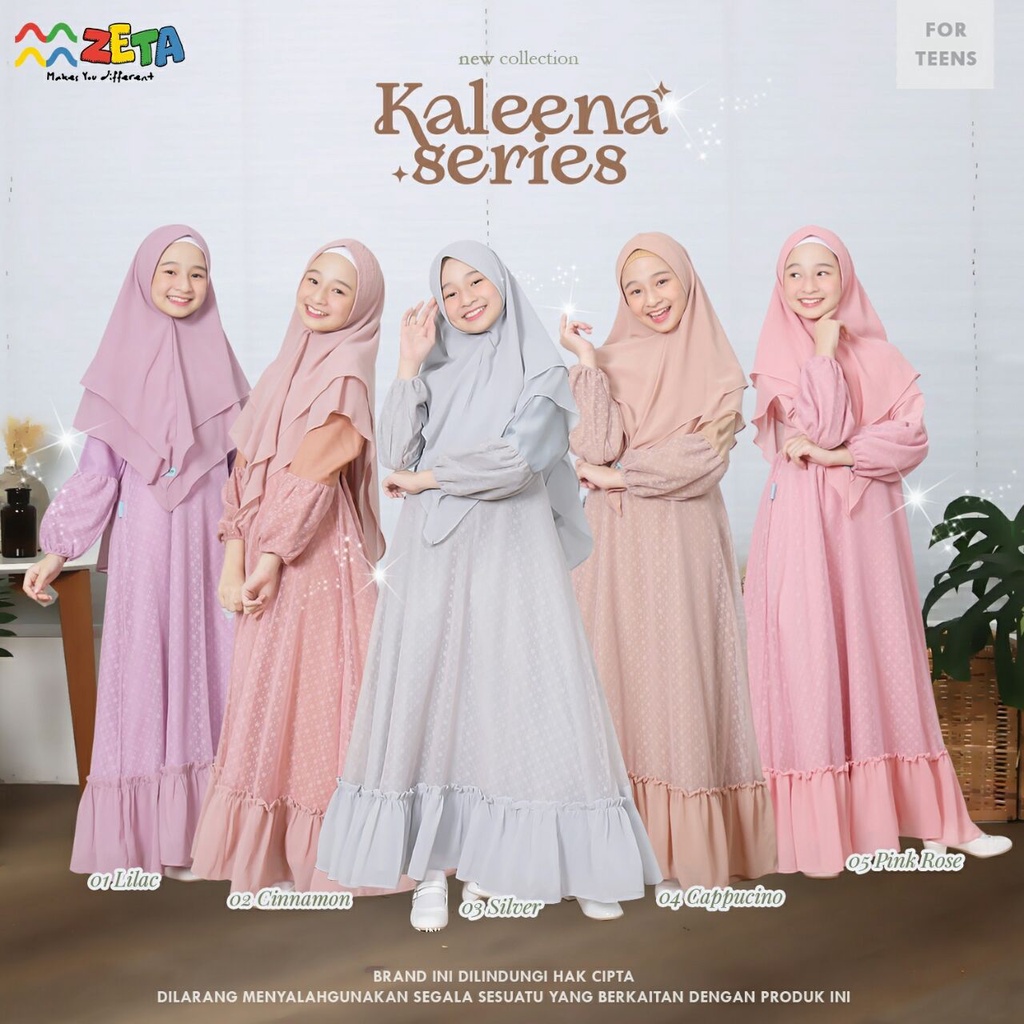 [Original] Gamis Anak & Remaja Kaleena Kids - Teens by Zeta | Pakaian Anak Muslim | Fashion Anak Ter