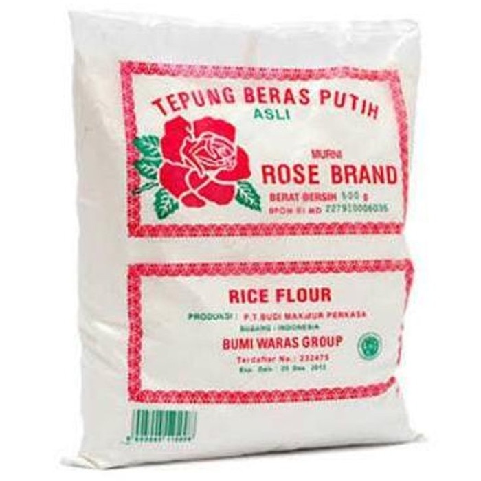 

Ketan-Beras-Tepung- Tepung Beras Rose Brand 500Gr Per Pcs -Tepung-Beras-Ketan.