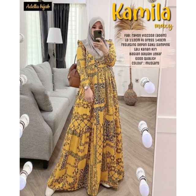 KAMILA DRESS RAYON VISCOSE [ BISA COD ]