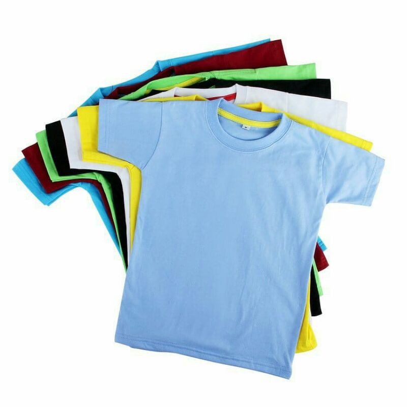 KAOS POLOS ANAK WARNA WARNI TERMURAH TERNYAMAN ADEM COTTON PE