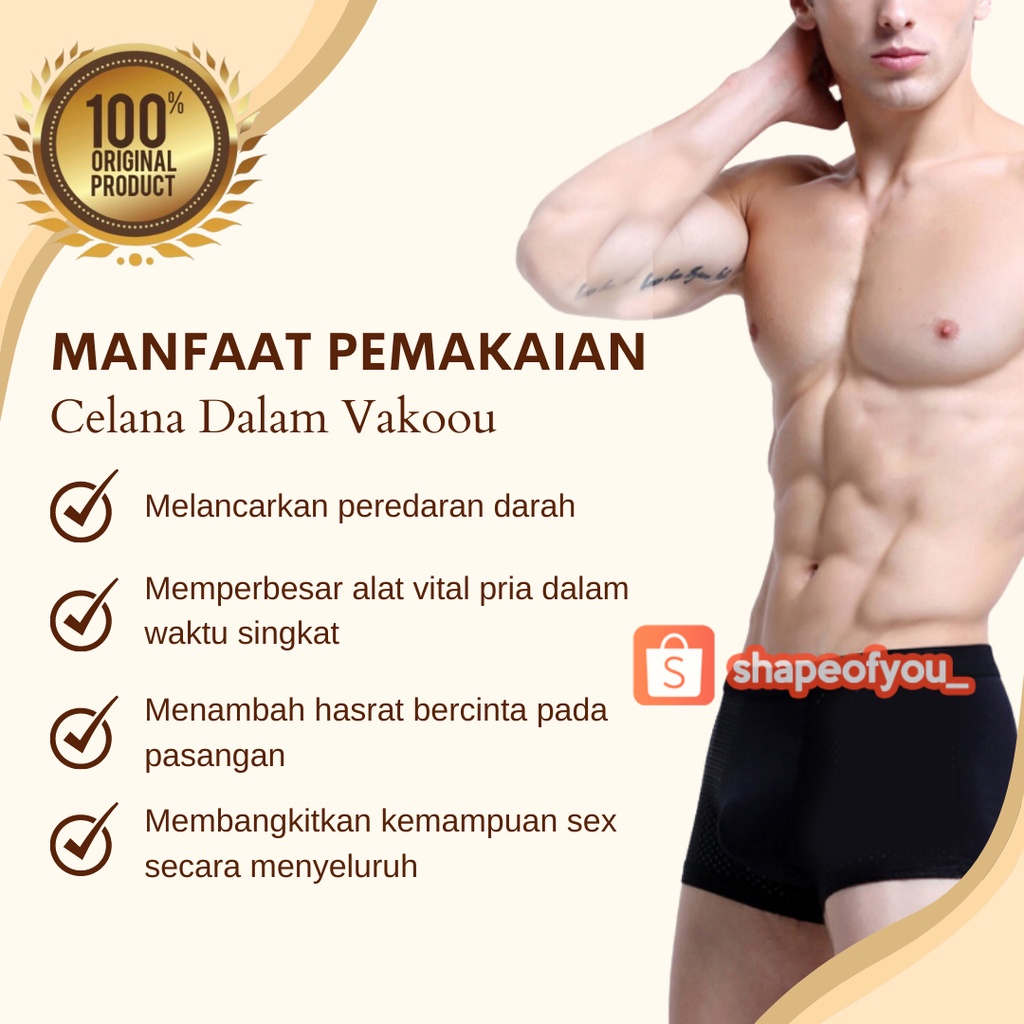 CD Pria Dewasa Celana Dalam Kesehatan Pria Laki-laki Magnetic Vakoou Man Original Men Boxer Size Kecil - Jumbo Dingin Murah Nyaman Bahan Premium