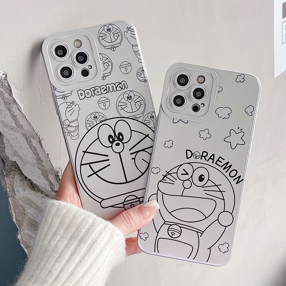 Soft Case TPU Motif Kartun Doraemon Untuk iPhone 13 12 11 Pro Max X XS Max XR 7 8 Plus SE 2020 2022