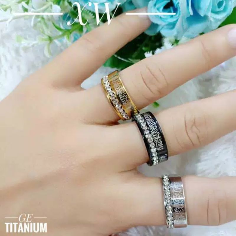 cincin titanium tauhid permata