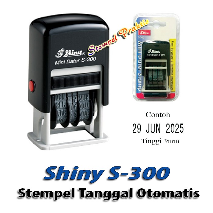 

Stempel Tanggal Otomatis 3mm Shiny S-300 Self-Inking