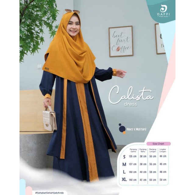 Gamis Calista dress ORI Daffi hijab new