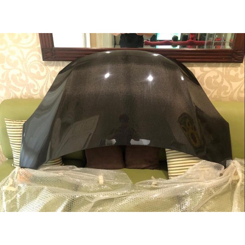 Kap mesin karbon brio/mobilio old+ peredam