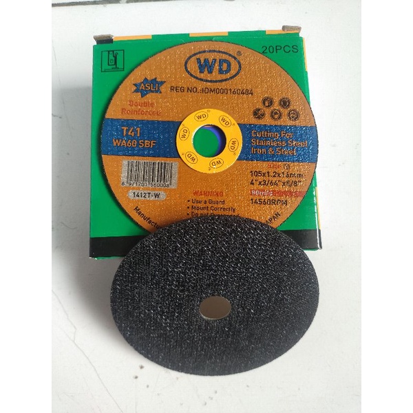 BATU GERINDA WD 4X1MM / CUTTING WHELL 4 &quot; / BATU GERIND POTONG BESI STAINLESS / BATU GERINDA MURAH