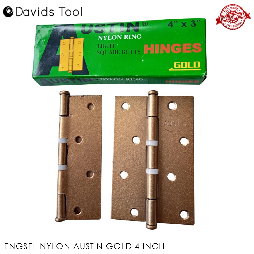 Engsel Pintu Rumah Jendela Kayu Besi Esel Ensel Nilon Austin Kuning 4 Inch