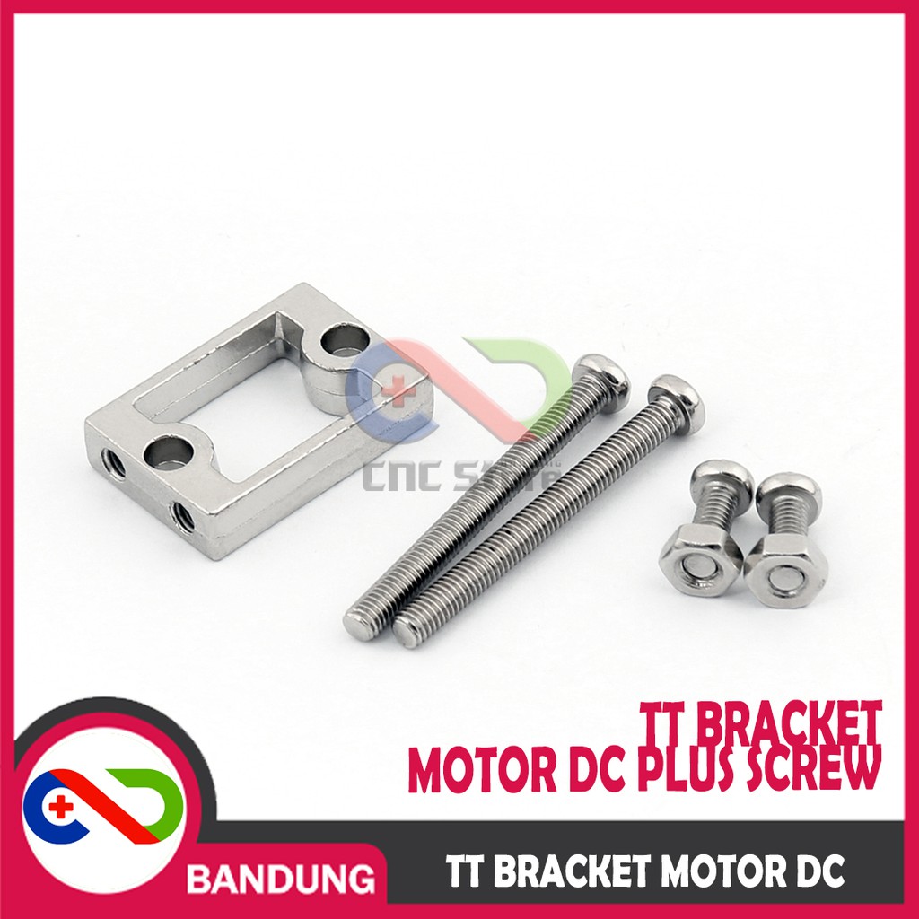 TT BRACKET MOTOR DC ALLUMUNIUM ALLOY SMART CAR WITH SCREW HOLDER MOTOR DC GEARBOX KUNING