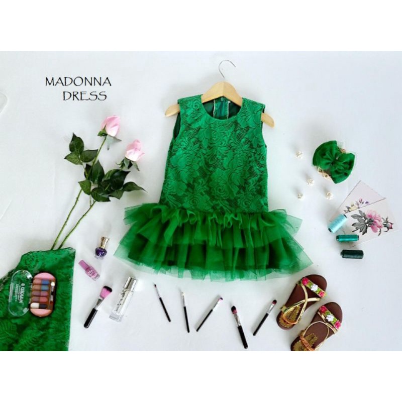 DRESS NATAL ANAK PEREMPUAN MADONNA DRESS EDISI NATAL / BAJU NATAL COUPLE IBU DAN ANAK