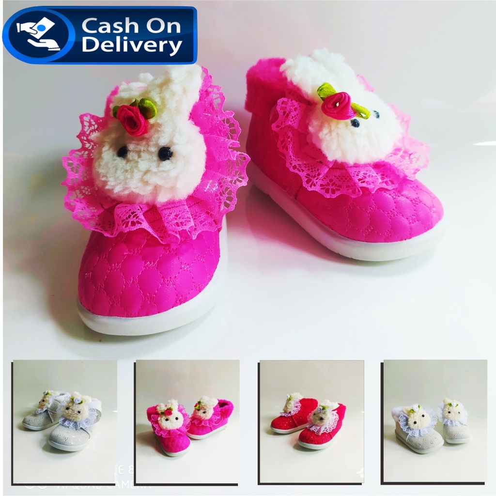 SEPATU ANAK PEREMPUAN BABY BOOTS KELINCI bisa cod termurah