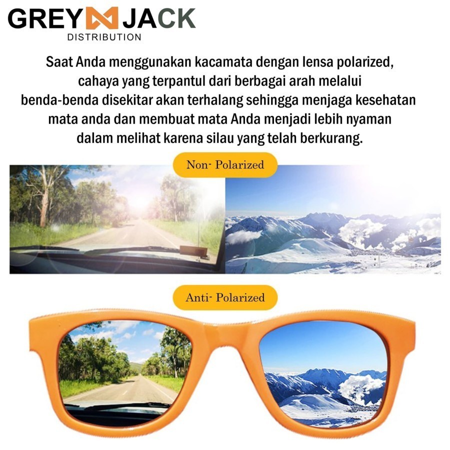 Grey Jack Kacamata Anak Sunglasses Hitam Anti Uv Korean Style TR90 Ringan Fashion Anak Laki-laki dan Perempuan 0015 0014-7