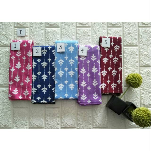 Kain batik cap garutan satu warna pastel, warna pink fanta, navy, biru muda, ungu, maroon