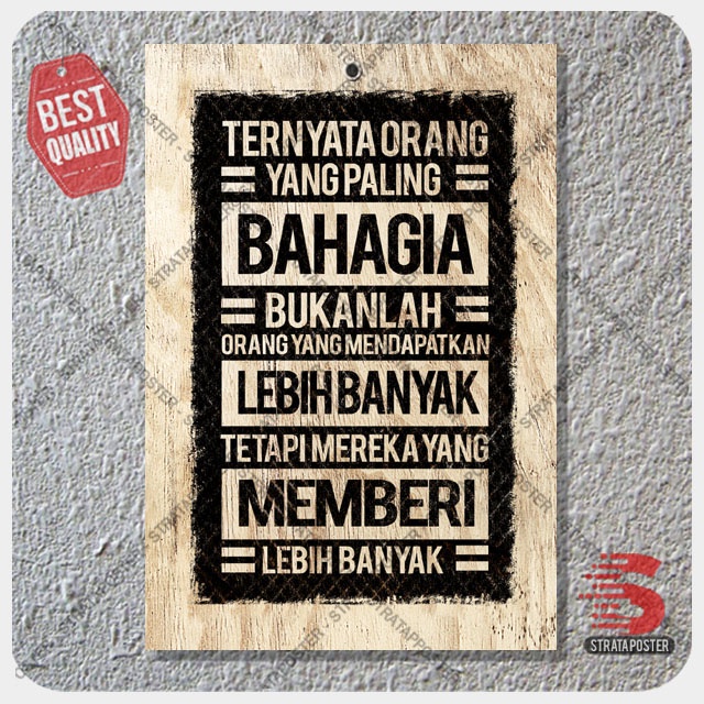 Pajangan dinding Poster motivasi Dekorasi ruangan Wall decor 2030123STA