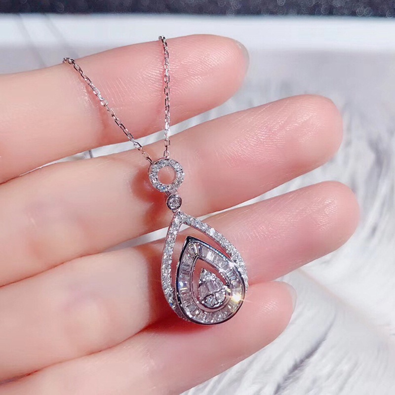 Fancyqube Kalung Liontin Batu Cz Aaa Gaya Modern Untuk Wanita