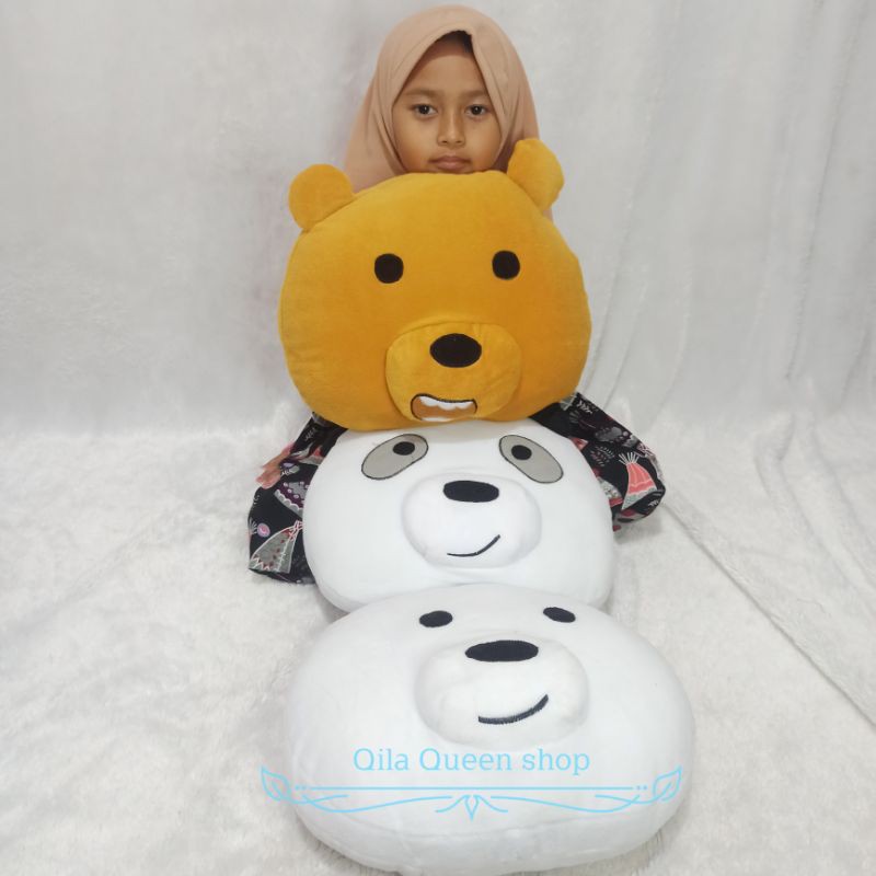 Bantal We Bare Bears Panda Beruang Bear 40cm BONEKA