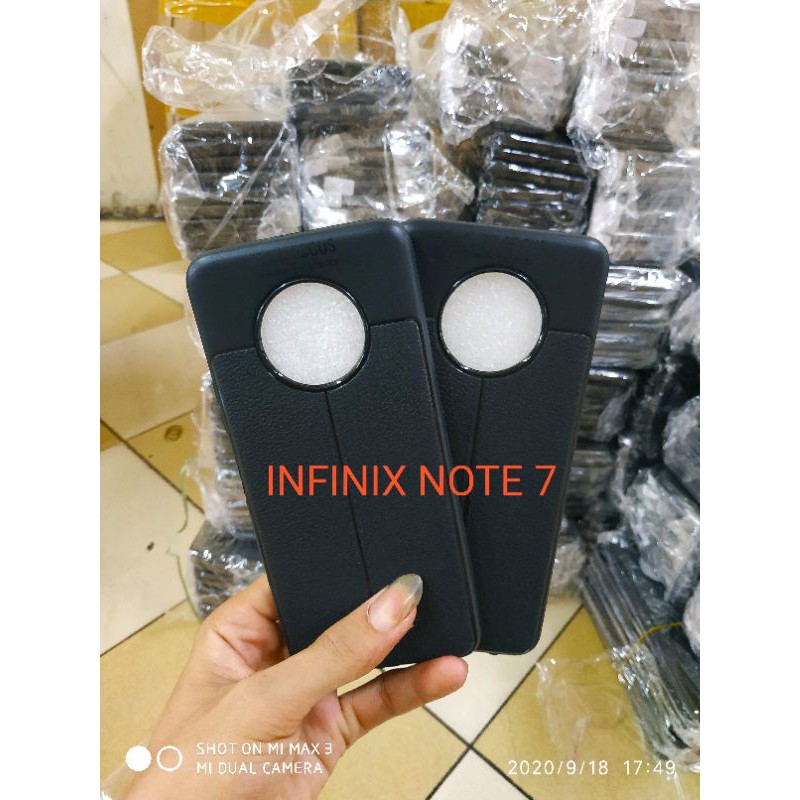 autofocus infinix note 7 / leather case infinix note 7 / casing infinix note 7