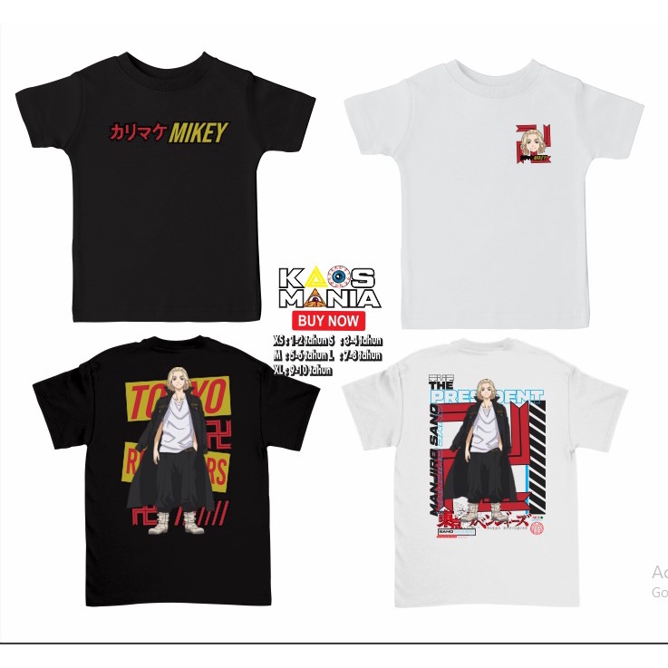 Kaos Baju Anak Anime MIKEY TOKYO REVENGERS-kaos.mania