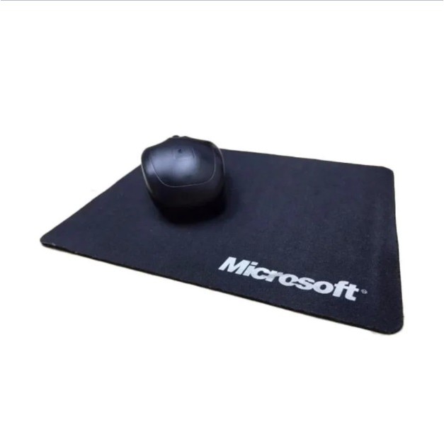 MOUSEPAD MOUSE PAD ALAS HITAM MICROSOFT 22 X 18 MURAH STANDARD OFFICE