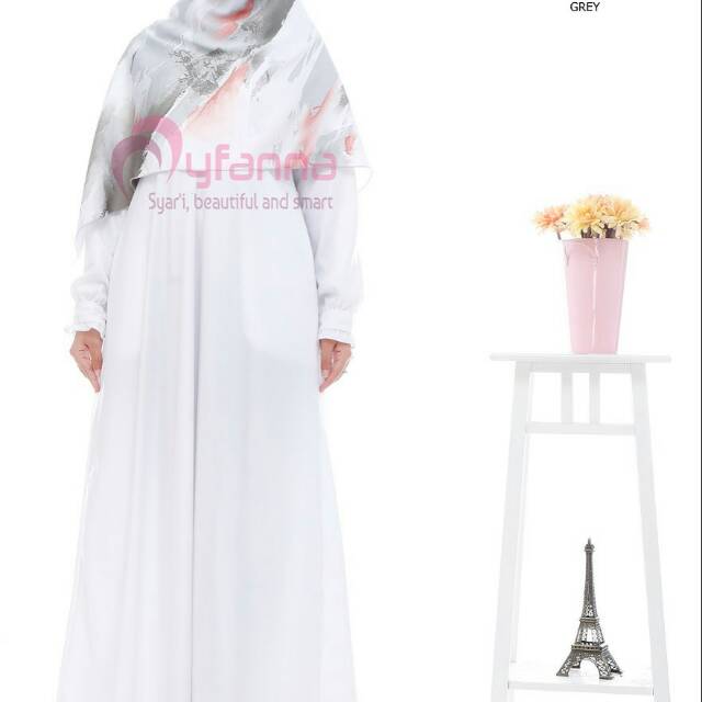 Gamis katun madina, gamis umroh dan haji, zahra gamis