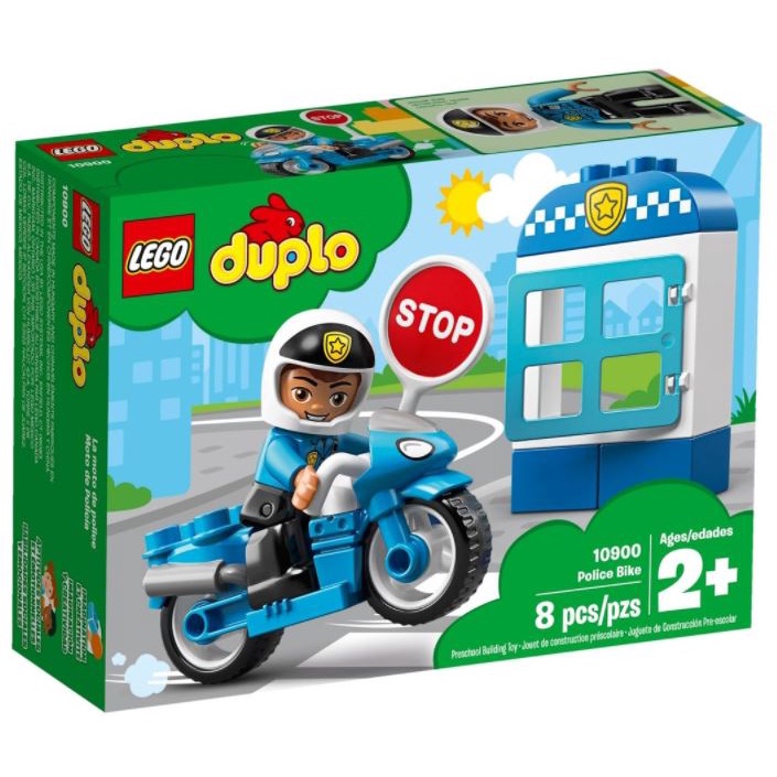 Lego10900 Duplo Police Bike mainan anak motor polisi