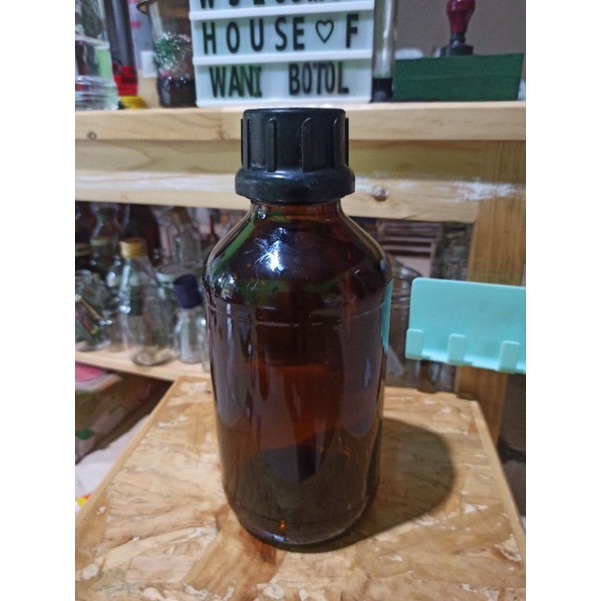 botol kaca coklat 1 liter