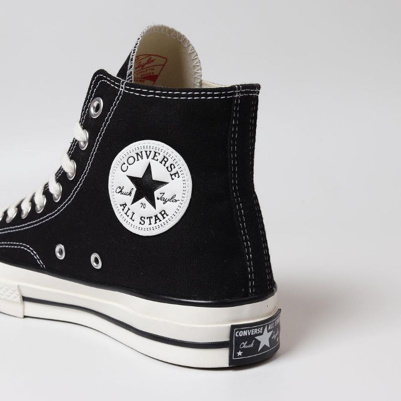 CONVERSE 70s HIGH PREMIUM (BONUS KAOS KAKI+PAPERBAG) Black White Egret BNIB Converse All Star Import