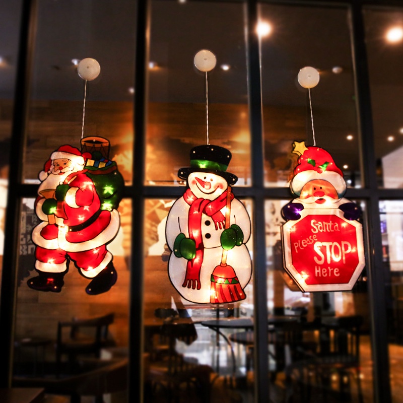 [Christmas Products] Christmas LED Window Suction Cup Hanging Lights