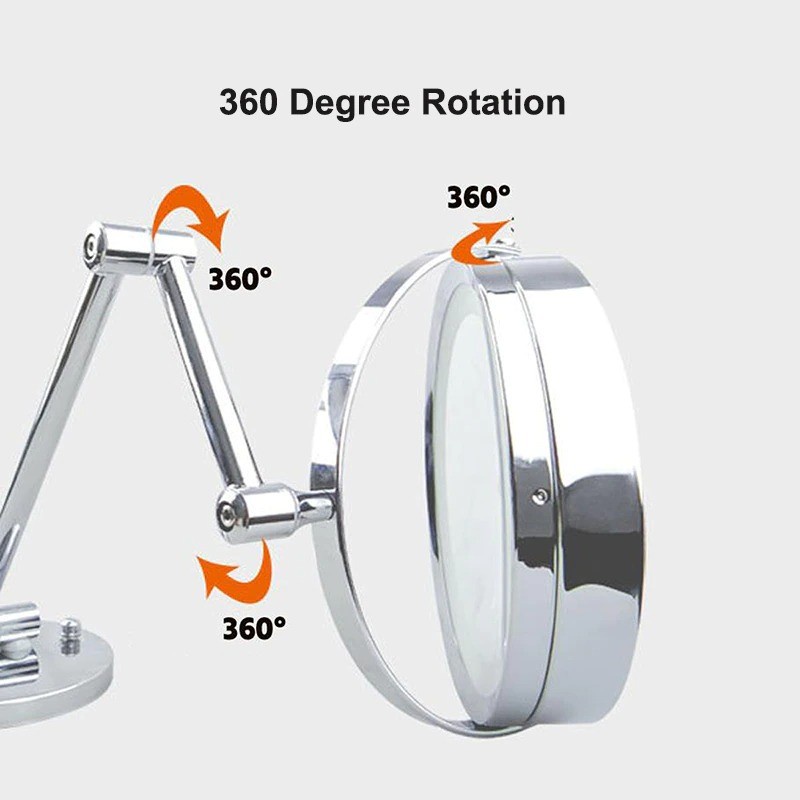 Cermin Make Up Lampu LED Double Side 7X Magnification - WM01