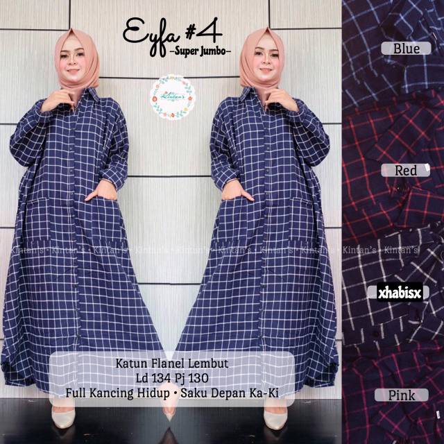 Jumbo Dress / Dress Jumbo Hijab / Jumbo Hijab Flanel