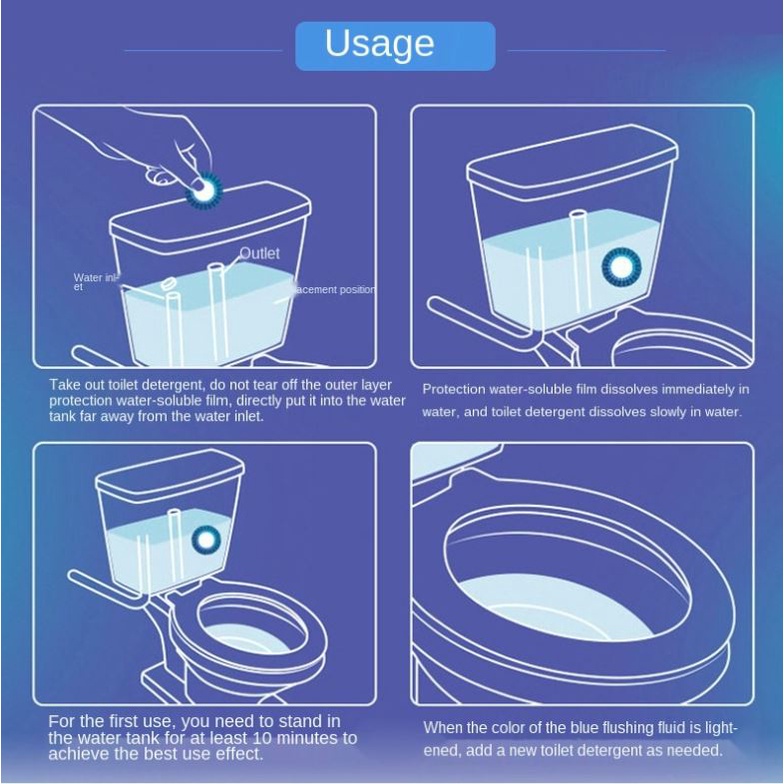 [BISA COD] Tablet Biru Pembersih Penyegar Kloset Toilet Cleaner Anti Kuman 50g