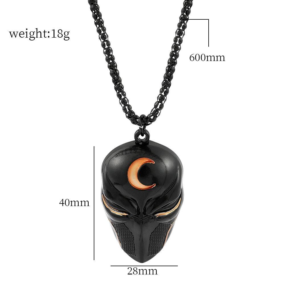 NEEDWAY Moon Knight Kalung Kreatif Punk Hadiah Laki-Laki Perempuan Cosplay Wanita Anting