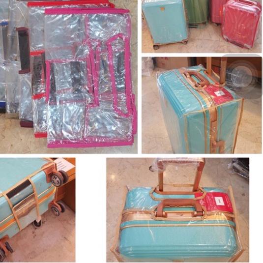 ➾ Sarung Koper bahan Mika Transparan / COVER luggage ♞