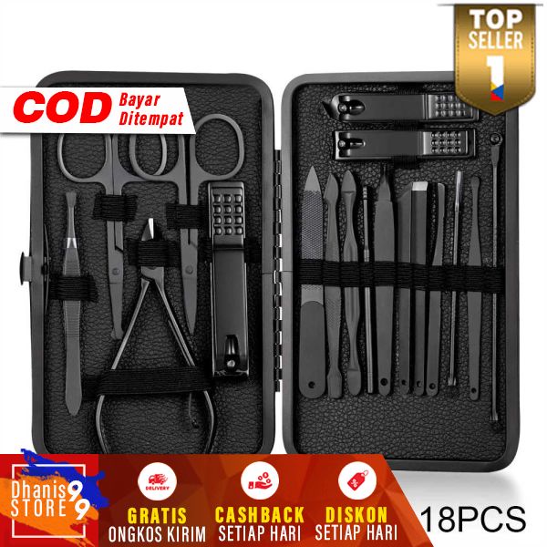 Set Perlengkapan Manicure Pedicure Cutters Nail Art Kikir Kuku Portable Menikur Pedikur Nailart Komplit