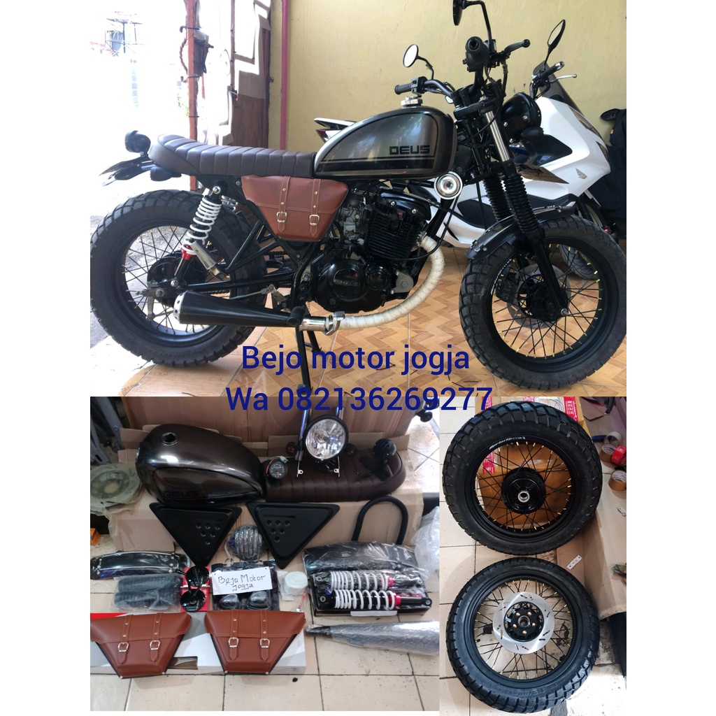 paket japstyle fullset tinggal pasang body set plus ban tromol velg buat tiger mega pro scorpio byso