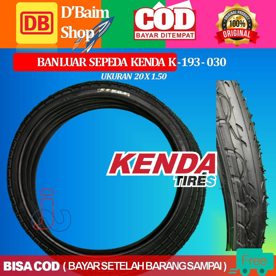 Ban Luar Sepeda Kenda K193-038 Ring 20 Ban Sepeda luar Murah Berkualitas