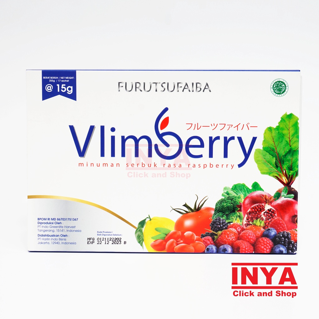 VLIMBERRY FURUTSUFAIBA MINUMAN DETOX FIBER RASA RASPBERRY 17x15gr BOX