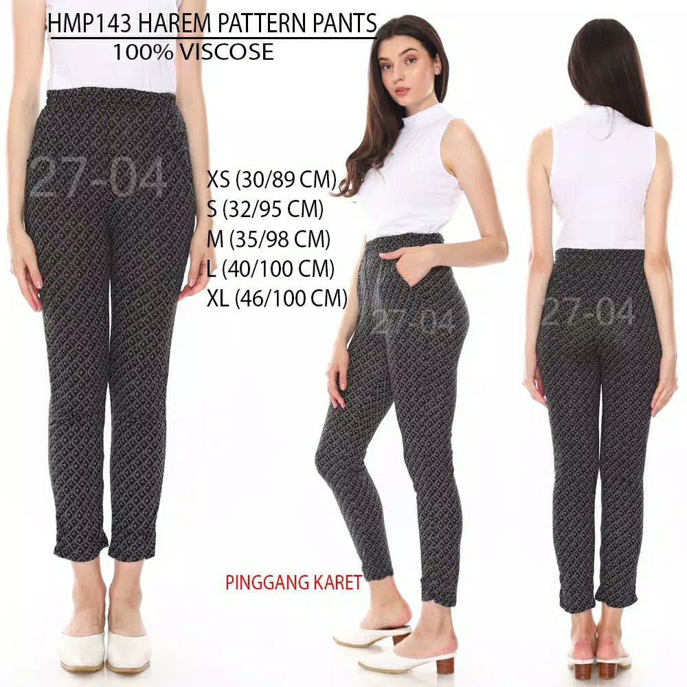 Celana Wanita Panjang Kulot Katun Motif Batik (hmp143)