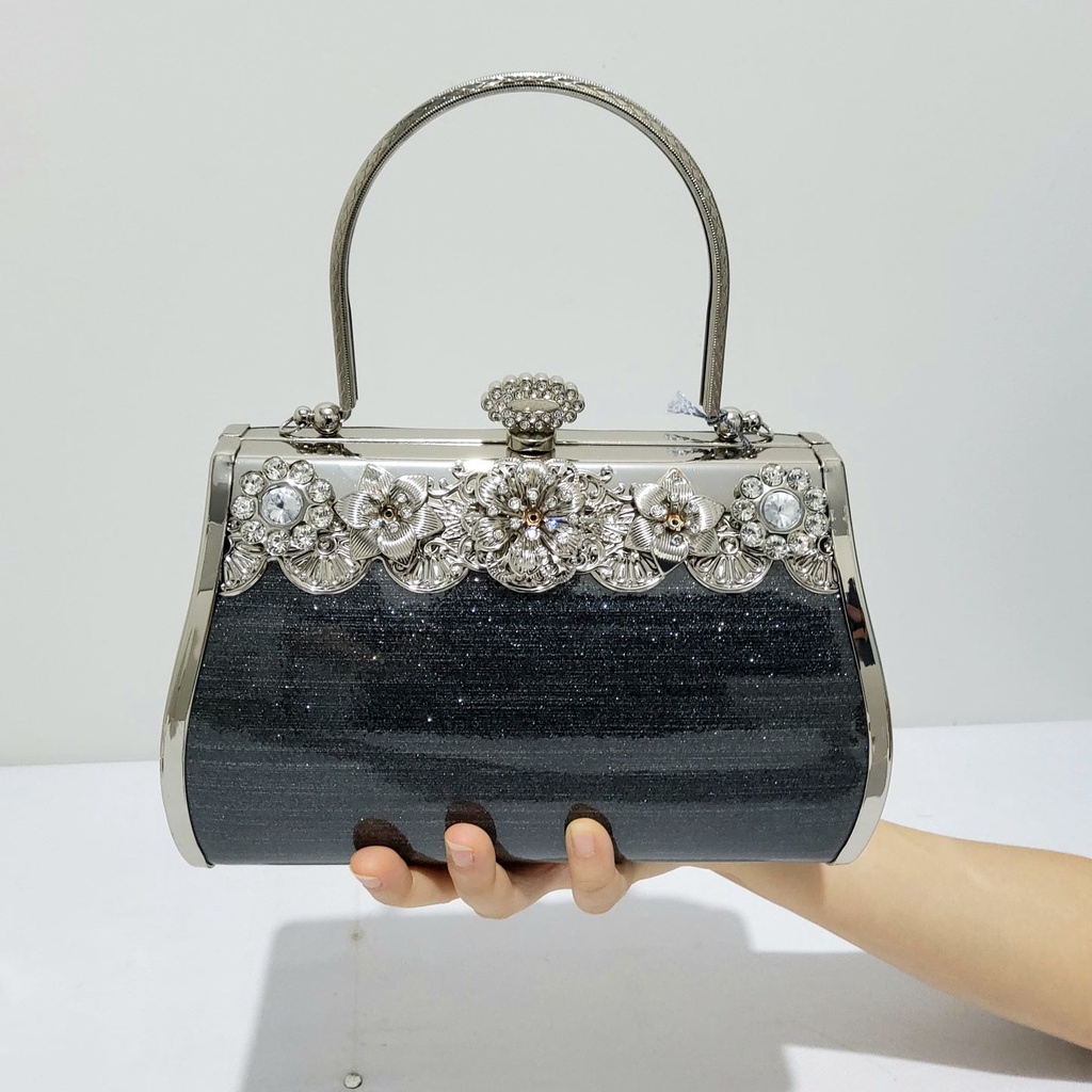 Tas Pesta  Farnell Import Diamond Clutch Kondangan Cantik Impor 2898/2917 Ukuran Besar