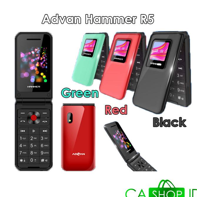 Cuci Gudang Awal Tahun Advan Hammer R5 - HP Lipat / Flip Phone - New Original Garansi Resmi - Black