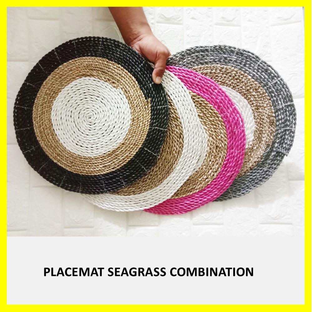 Placemat /Tatakan Piring / Hiasan Meja/ Alas Piring Seagrass Ukuran 35 cm