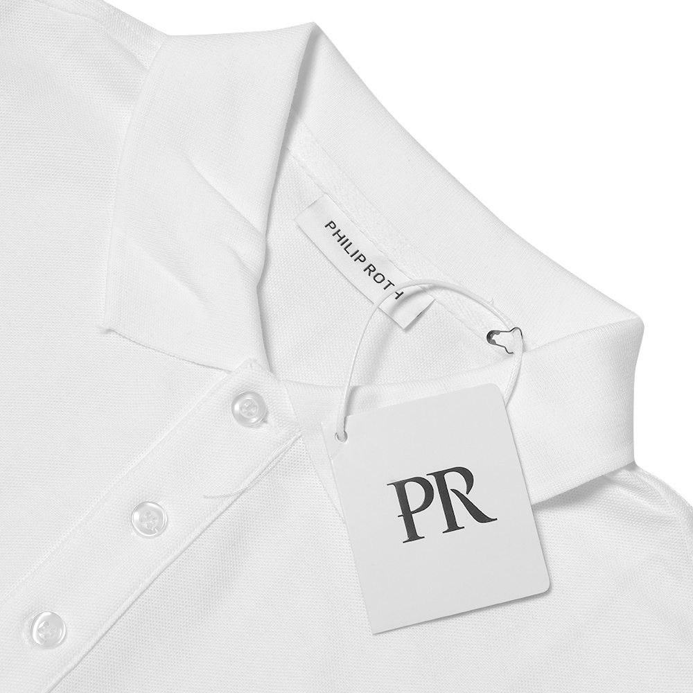 Philip Roth Bottom PR Embroidery Polo Shirt White