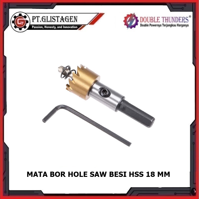 Mata Bor Hole Saw Besi HSS 18mm Holesaw Pelubang Besi 18 MM