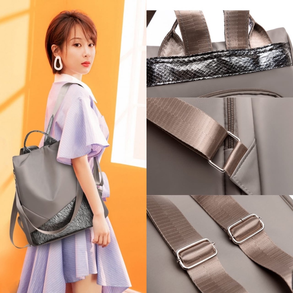 TAS RANSEL WANITA KOREA PREMIUM IMPORT RAVENA BESAR BACKPACK GENDONG SEKOLAH KULIAH KERJA BATAM ORI